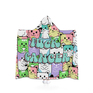 Cats Hate Cancer Hooded Blanket