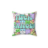 Cats Hate Cancer Square Pillow